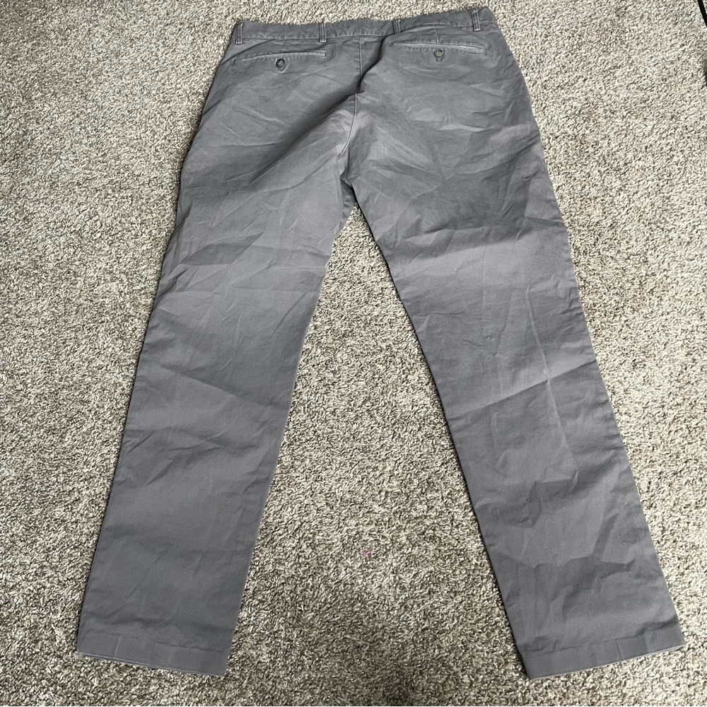 Club Monaco Pants Mens 36x32 Gray Connor Modern Slim Fit Chino Stretch Preppy - Picture 4 of 11